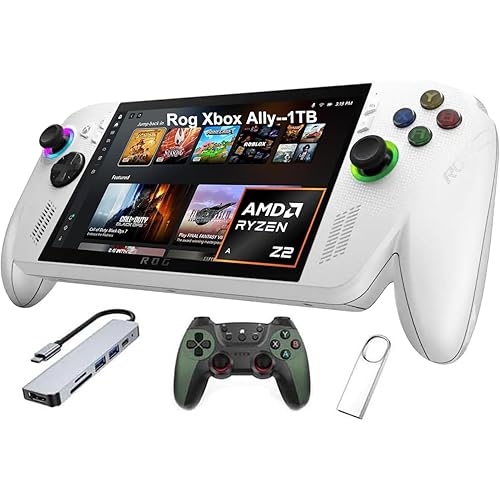 ASUS ROG Xbox Ally 7" FHD Gaming Handheld Console, 120Hz IPS LED Touch Screen, AMD Ryzen Z2 A Processor, 16GB with 1TB SSD, Windows 11, with GSF 3-in-1 Kit
