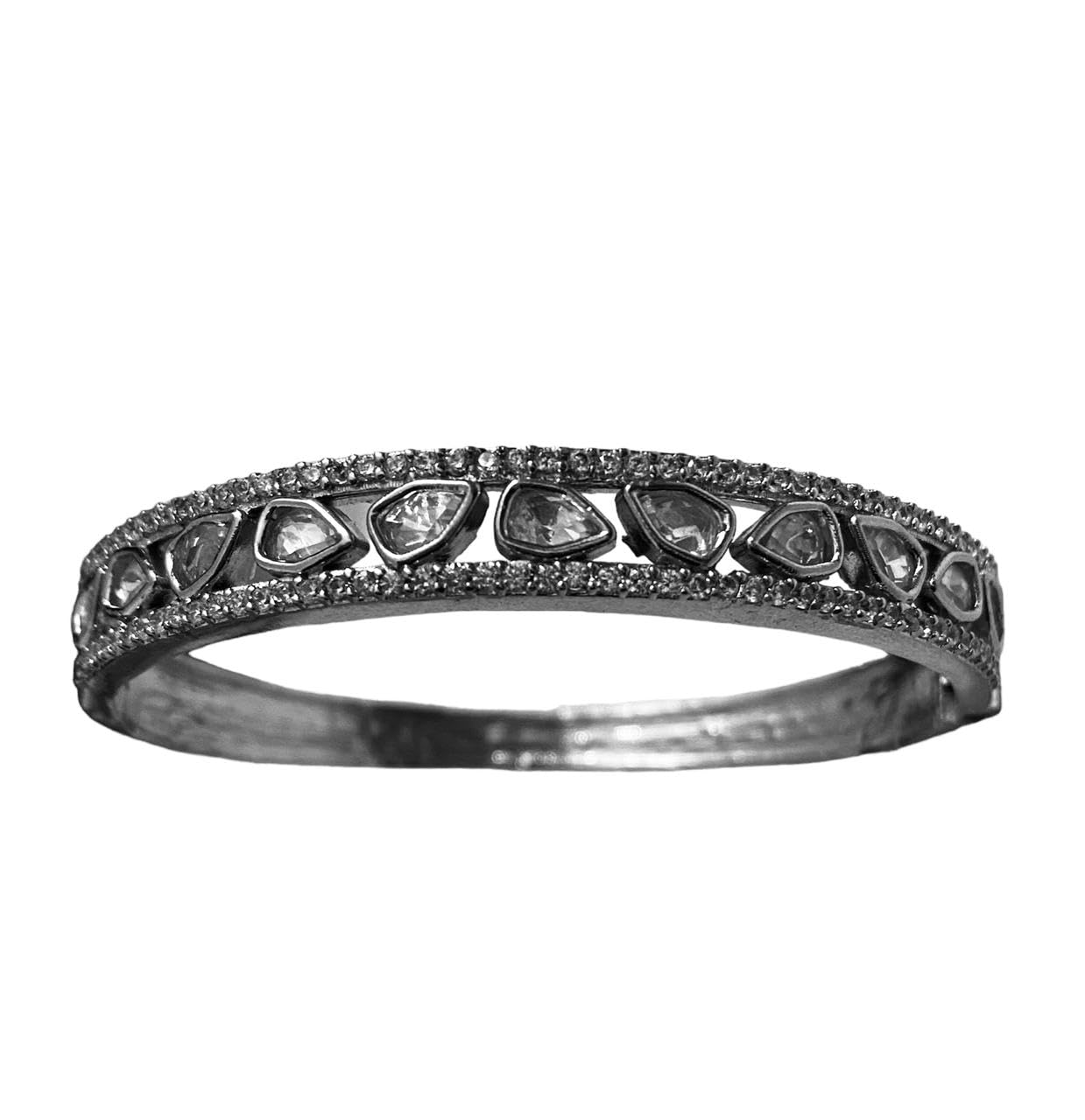 GenericShining Silver Plated Crystal Bangle Bracelet for Women