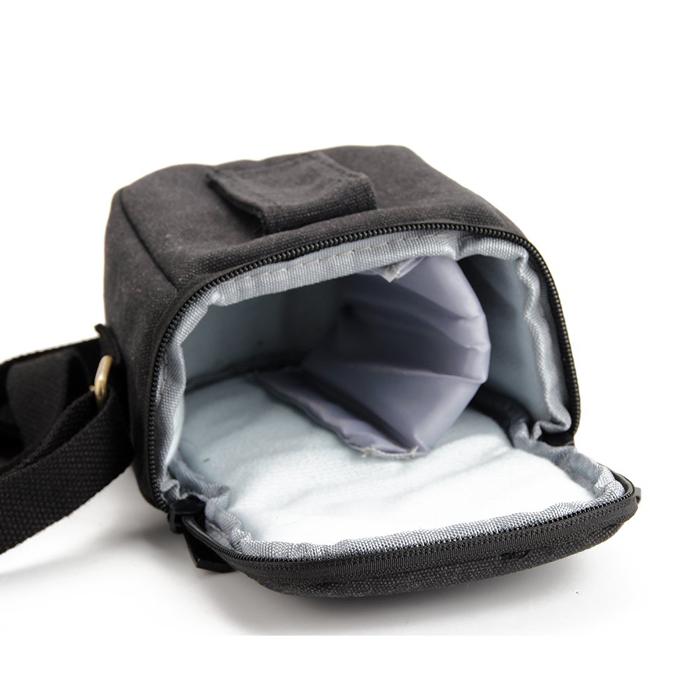 K-S-Trade Custodia per Canon EOS M200 Compatibile con Canon EOS M200 Macchina Fotografica Spalla Sacchetto Trasporto Borsa Resistente Urti Tempo Metereologico Protettivo Compatto Nero