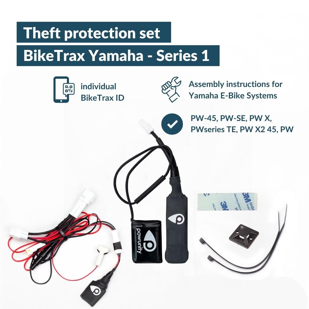 Localizzatore GPS per biciclette elettriche, compatibile con Yamaha Serie 1, trasmissione GPS senza lacune in Europa, antifurto, monitoraggio in tempo reale con app per cellulare, SIM e batteria