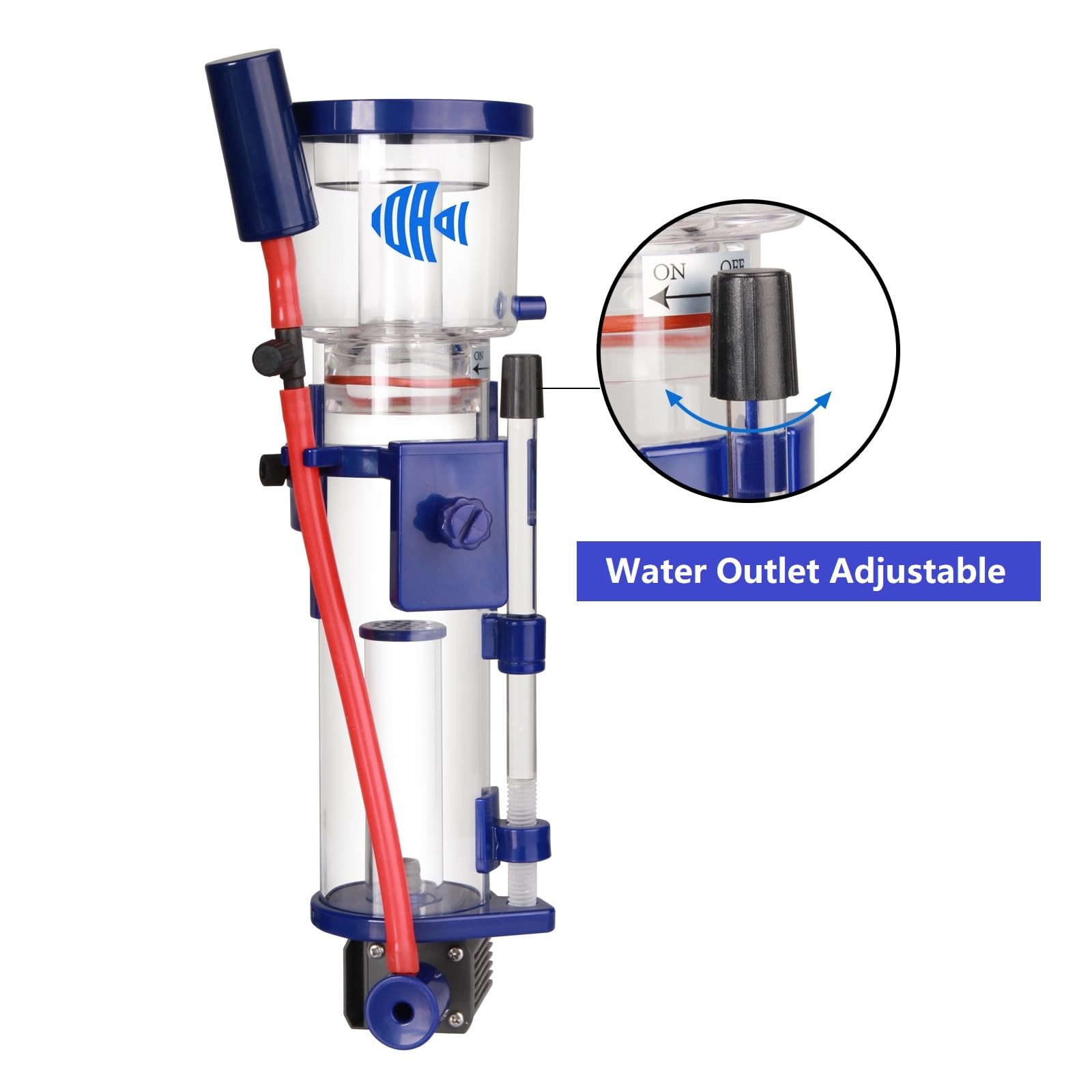 Nano Protein Skimmer for Saltwater Aquariums, DC Pinwheel Pump for