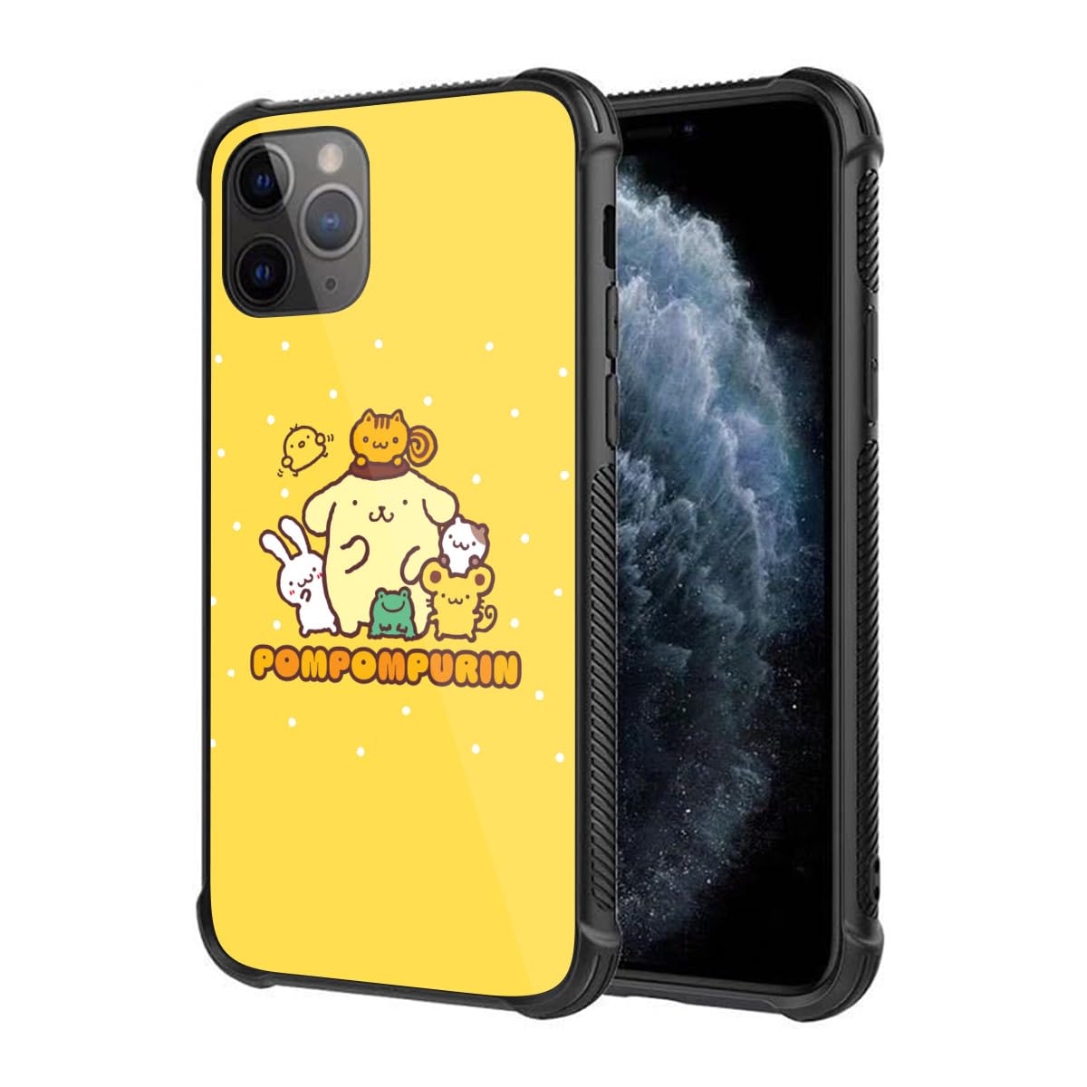 iPhone12 Pro Max 用 ケース ポムポム ー .7インチ 1236 : サンリオ ポムポムプリン iphone12pro max 用 ケース かわいい スマホケース アイフォン12promax  用 カバー 6.7インチ TPU クリアケース バンパー 薄型 超軽量 レンズ保護 ワイヤレス充電対応 iPhone12ProMax用 透明 B :