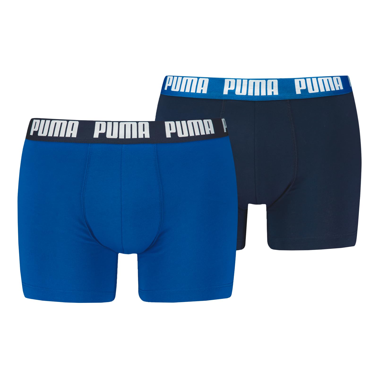 PUMA Herren Boxer Boxershorts Shorts Unterhosen Comfort Stretch 2er Pack, Farbe:Blau, Größe:L, Artikel:-005 True Blue