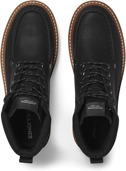 JACK & JONES Jfwtremor Leather Boot Sn veterlaarzen voor heren, cognac, 43 EU
