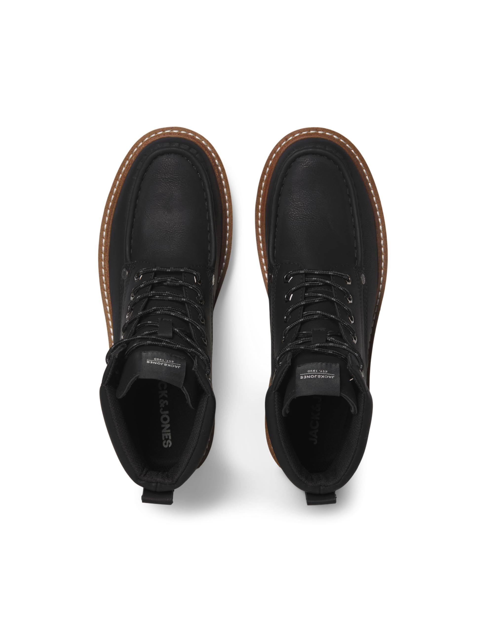 JACK & JONES Mężczyźni Jfwarchway Pu Moc Bootbotki sznurowane