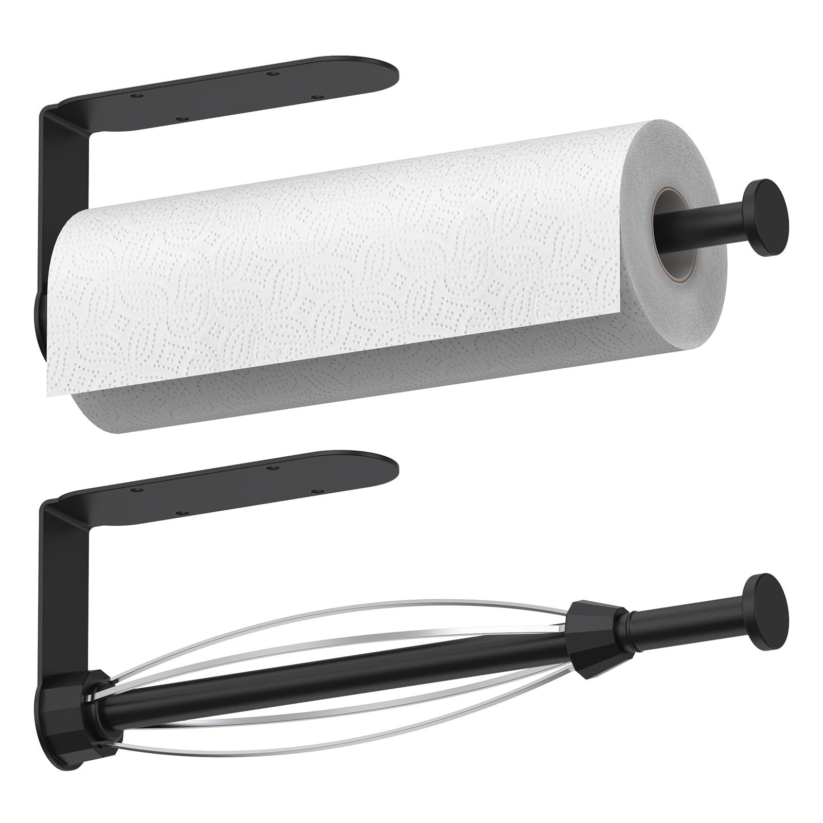 Mbillion Under Cabinet Paper Towel Holder for Kitchen, RV & Camper - Waterproof, Anti-Rust Wall Mount with No Drill Installation, 5.71” Compact Design