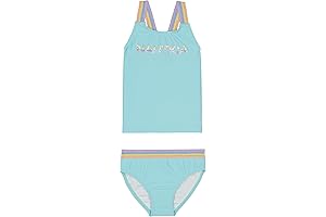 Two-Piece Girls Swimsuits Tankini Set, with UPF 50+ Protection and Quick-Drying Feature