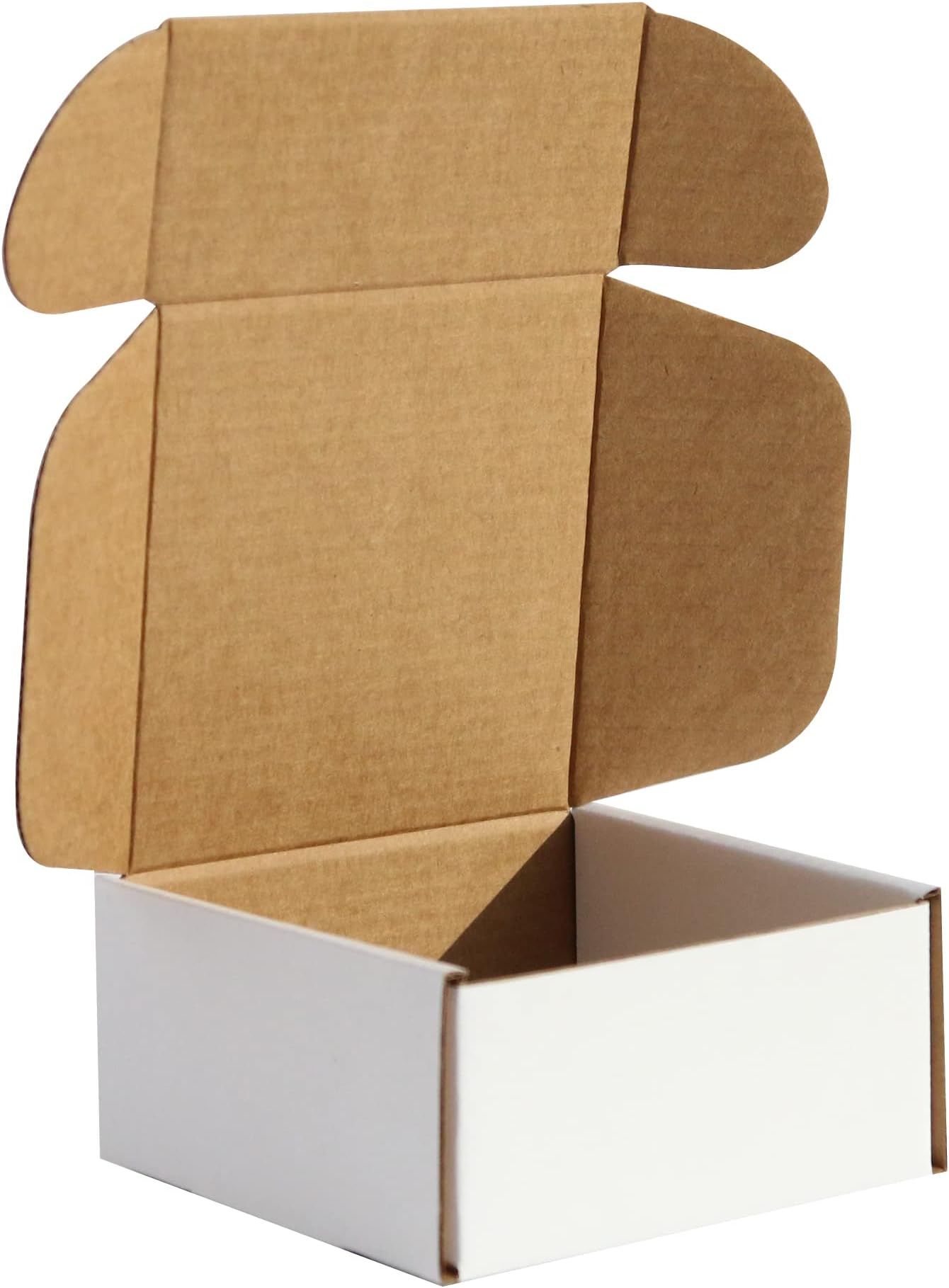 MOTO BOX 4x4x2 Shipping Boxes 100 Pack White Small Shipping Boxes Boxes for