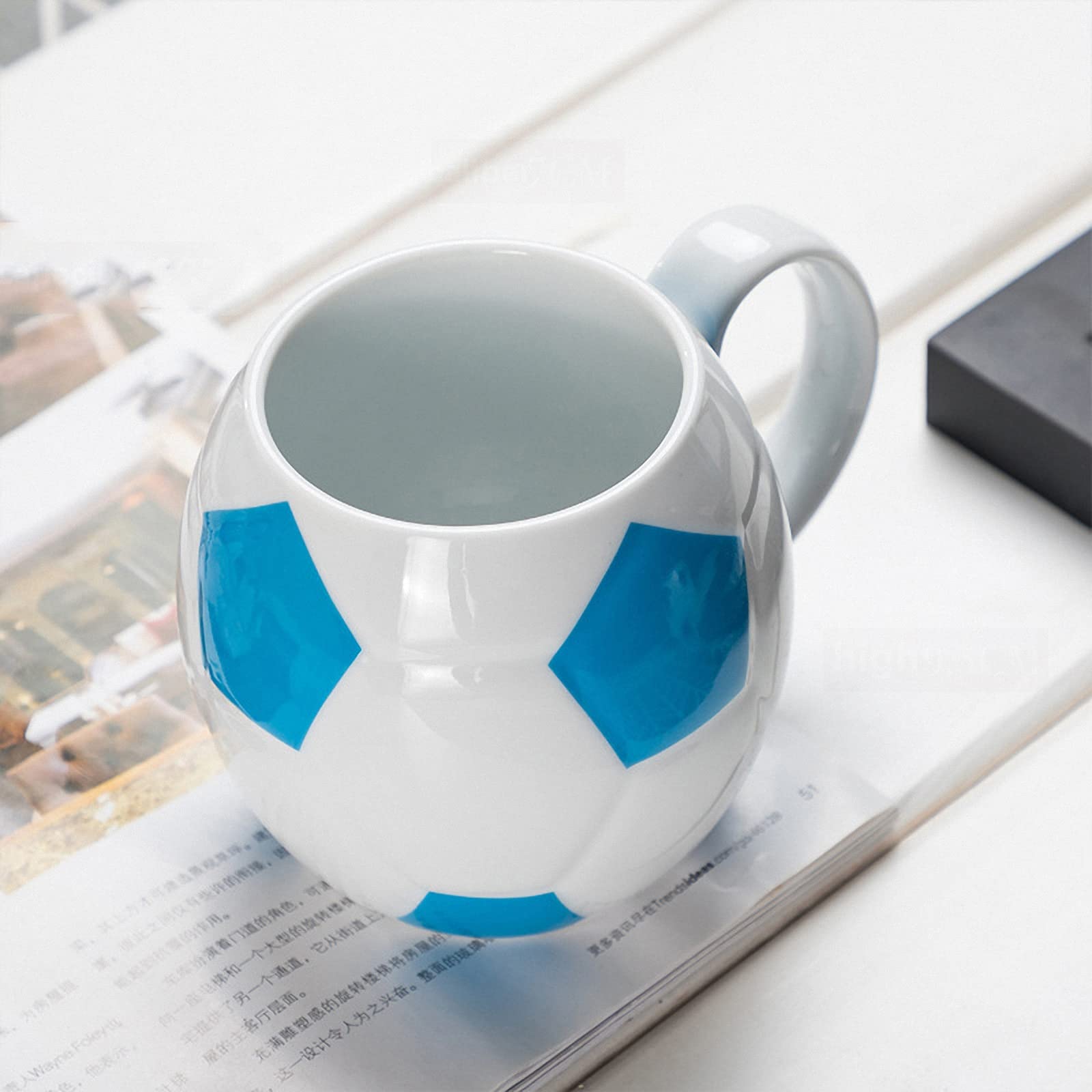 Tazza Acqua da Calcio in Ceramica con Manico, Tazza di Birra Personalizzata per Tifosi di Calcio, Tazza per Bevande da Ufficio/casa, Regalo per Amici, Famiglia e Bambini