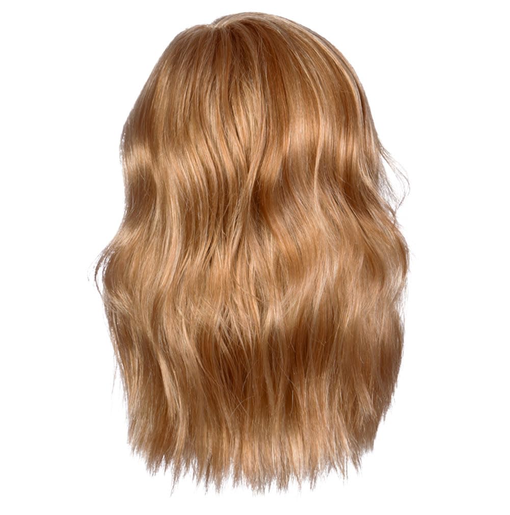 GABOR Love Wave Layered Shoulder-Length Wig With Soft Barrel Curled Waves by Hairuwear, Average Cap, GL16-27SS Buttered Biscuit