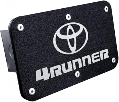 Au-TOMOTIVE GOLD Dual Logo Trailer Hitch Plug for Toyota 4Runner Matte Black