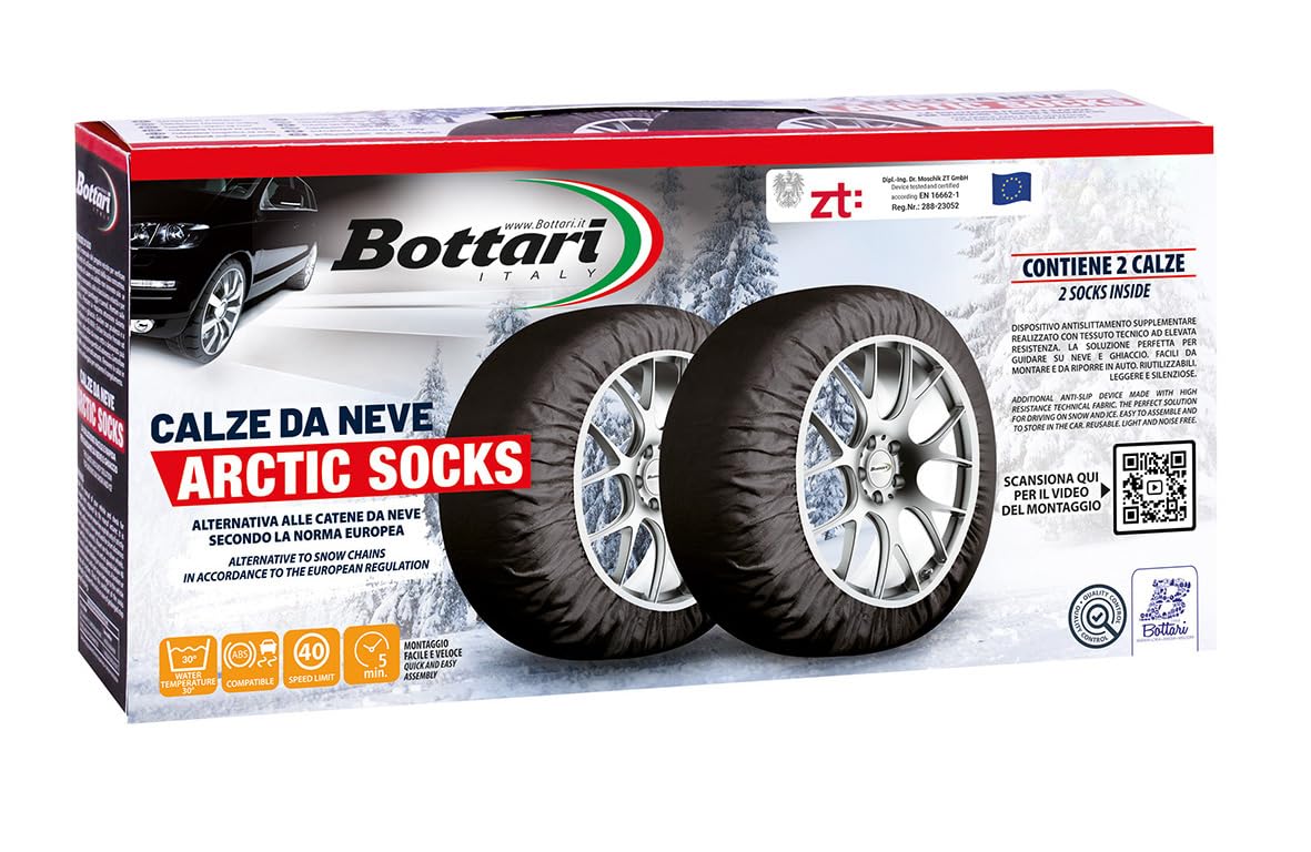Calze Da Neve Omologate Italia EN 16662-1 - Taglia L Per Pneumatici R14-R20 | Alternative Alle Catene - Foto 2