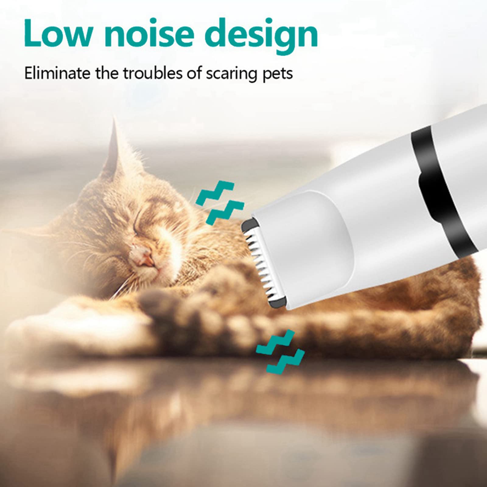 3 W 1 Dog Clippers & Nail Grinder, Dog Paznokci Drimmers, Zestaw do pielęgnacji psów z 3 głowicą nożową, elektryczną golarką do psów Clippers, niskokaptery USB, do małych psów i kotów