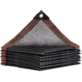 QLOFEI 40-50% Shade Cloth with Grommets, Sunblock Mesh Tarp Shade Neting Cover for Plant Greenhouse, Easier to Hang Shade Cloth for Patio Kennel Chicken Coop Lawn Pool Garden Shade Sail, 6x8 FT