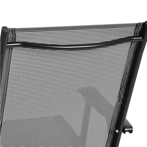 Yaheetech Lot de 2 Chaises de Jardin Pliantes avec Accoudoirs, Chaises d´extérieur en Toile pour Patio Porche Terrasse Piscine Gris