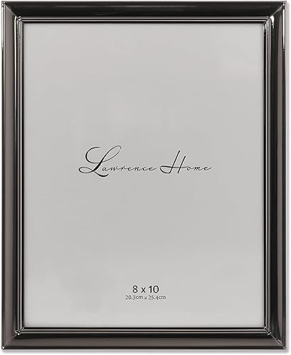 Lawrence Frames Strata - Marco de fotos de metal, 8 x 10 pulgadas, color humo negro
