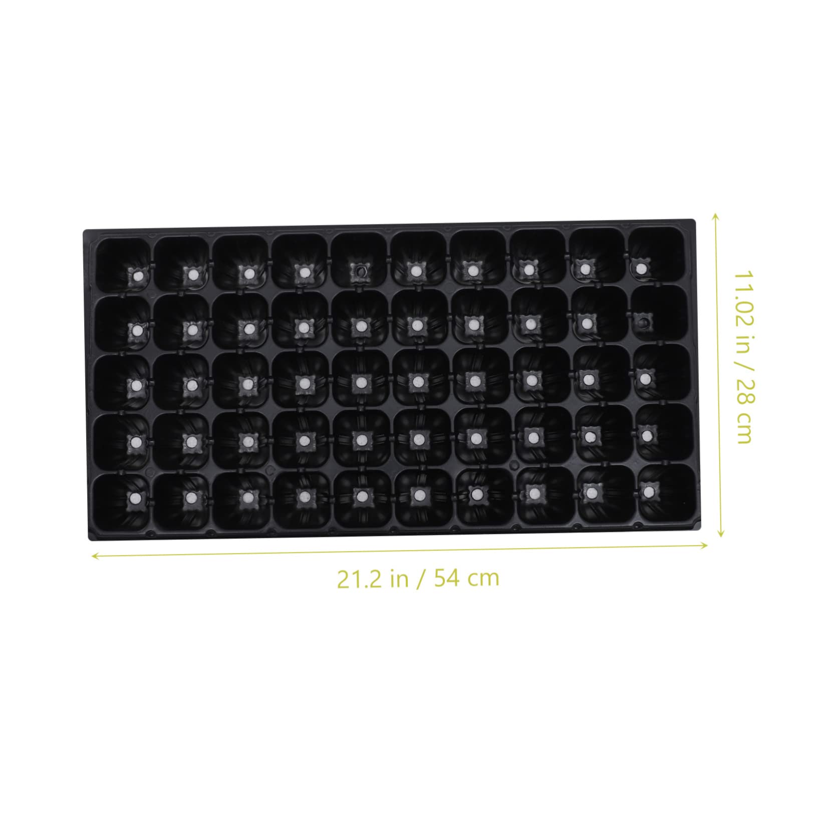 TOYANDONA Plateau de Germination Plateau de Culture Profond 4,5x4,5 Cm pour Plantes 50 Trous en Pet Noir 4 Pièces Accessoire Serrage de Jardin pour Propagation