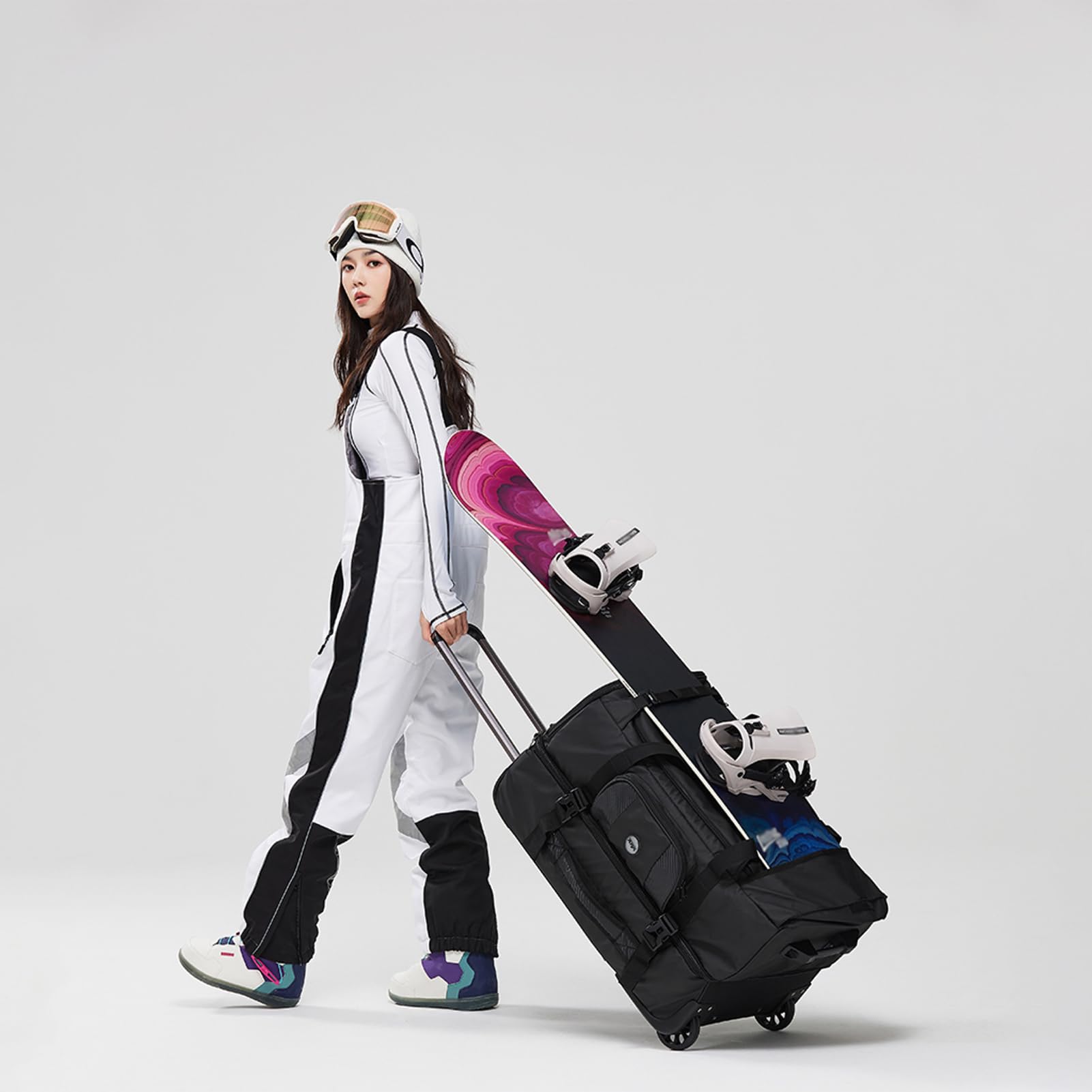 Walizka narciarska torba podróżna walizka na kółkach wodoodporny duży lekki miękki plecak snowboardowy torba sportowa z przegródkami na kółkach