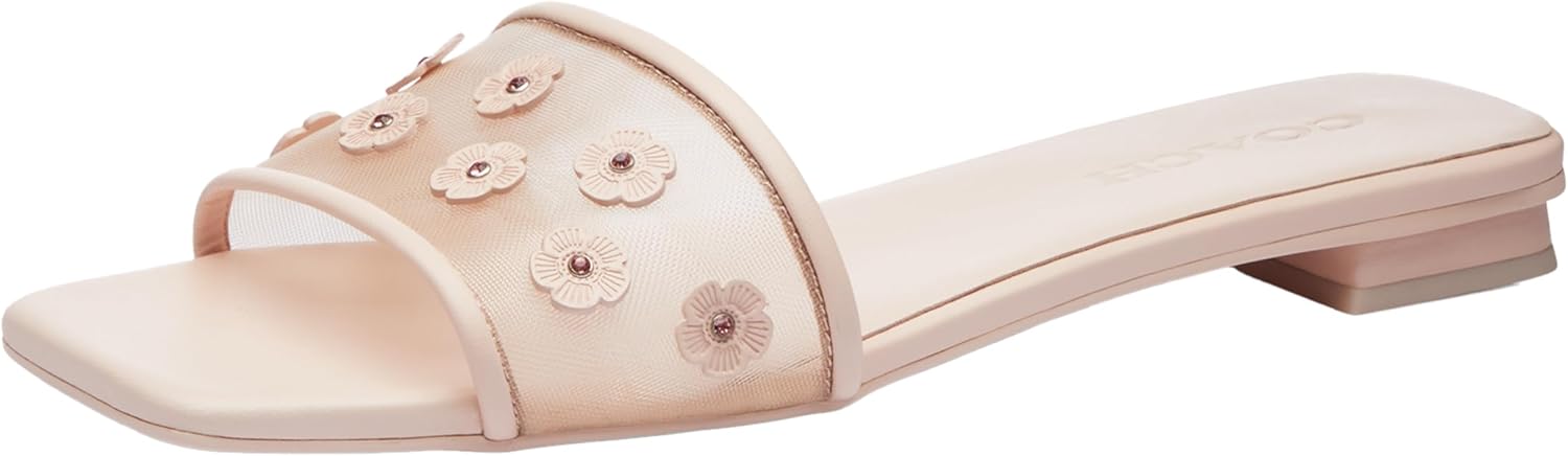 COACH Flat Sandals with Tea Rose