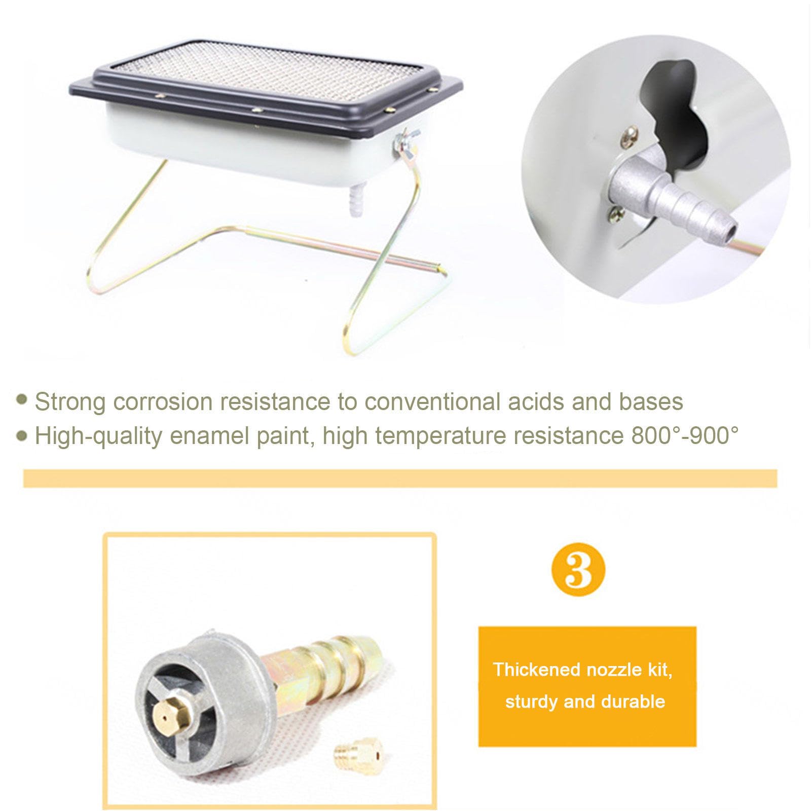 Riscaldatore Radiante a Propano - Riscaldatore a Gas GPL Portatile da 3,6 KW - Stufa a Gas Portatile per Garage, Officine e Cantieri - Superficie di Riscaldamento Fino a 450 Mq. Ft