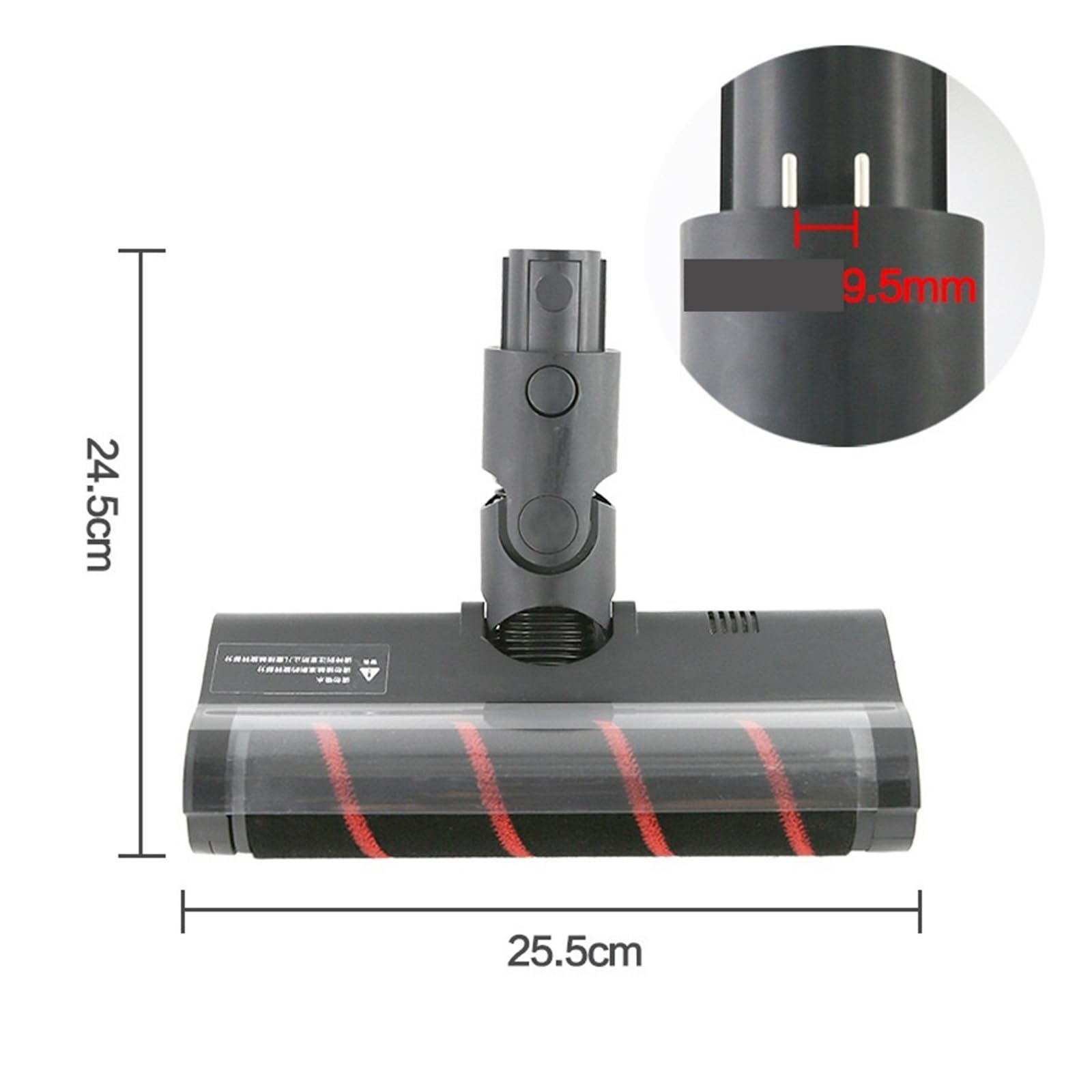 Aspiradora de mano eléctrica de terciopelo suave cepillo de piso negro, compatible con Dreame V12S V16S V11 V12 T10 T20 T30 T20pro T30 NEO 2