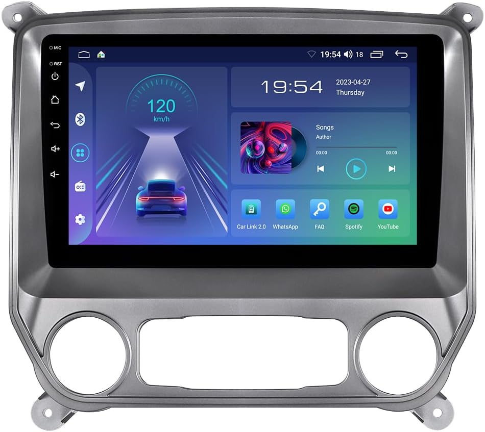 (Screen not Included) ASURE 10.1\" Car Stereo Radio GPS Navigation Unit for Chevrolet Silverado 2014-2018 GMC Sierra Base(Low-end),4Core 2+32GB Android with Wireless Carplay,Android Auto,1280x720 Touchscreen Video Player