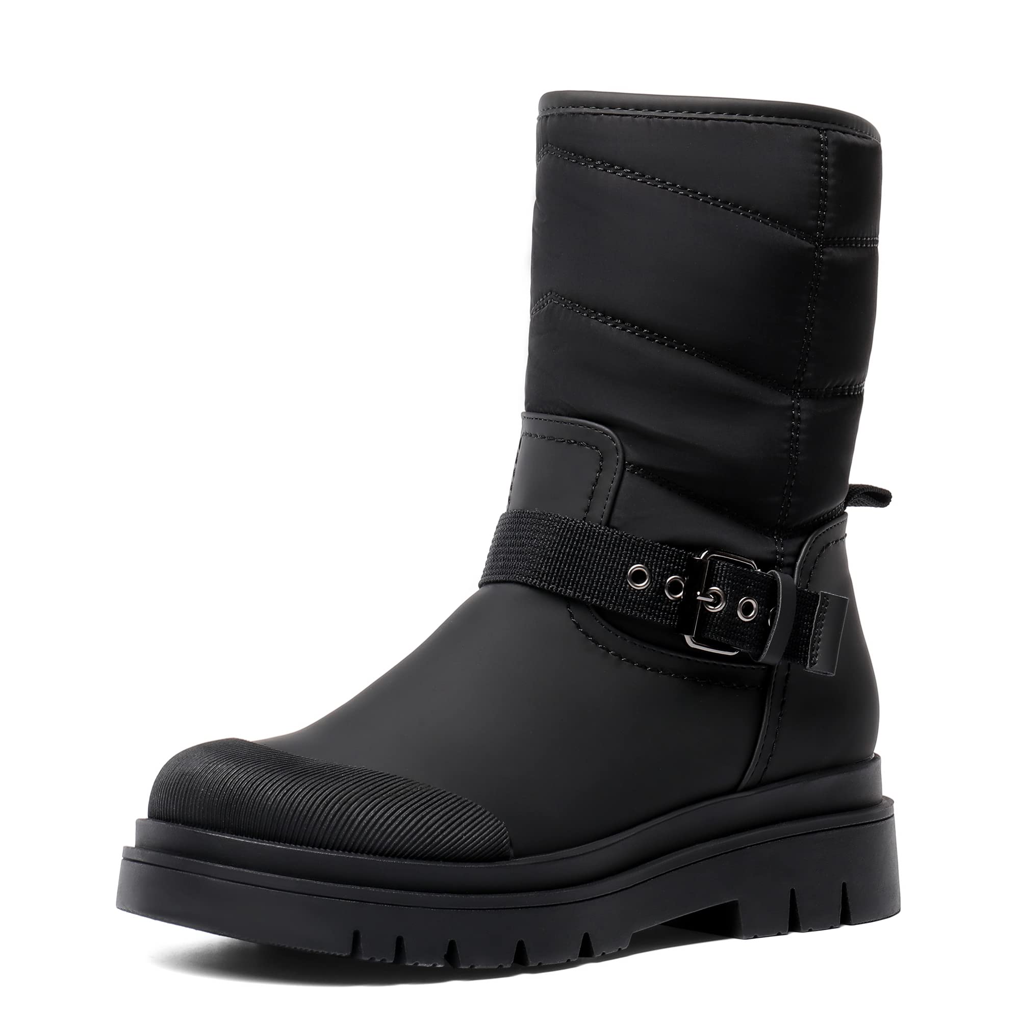 DREAM PAIRS Stivali da Neve da Donna con Suola Spessa Stivali Invernali con Pelliccia Caldo Scarpe Boots All'aperto Comodi