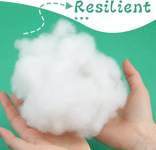 Miniatura 4 de Fibra de poliéster, relleno de fibra de poliéster de 8.8 onzas, relleno de fibra para manualidades, relleno de almohada, relleno de fibra de pelusa