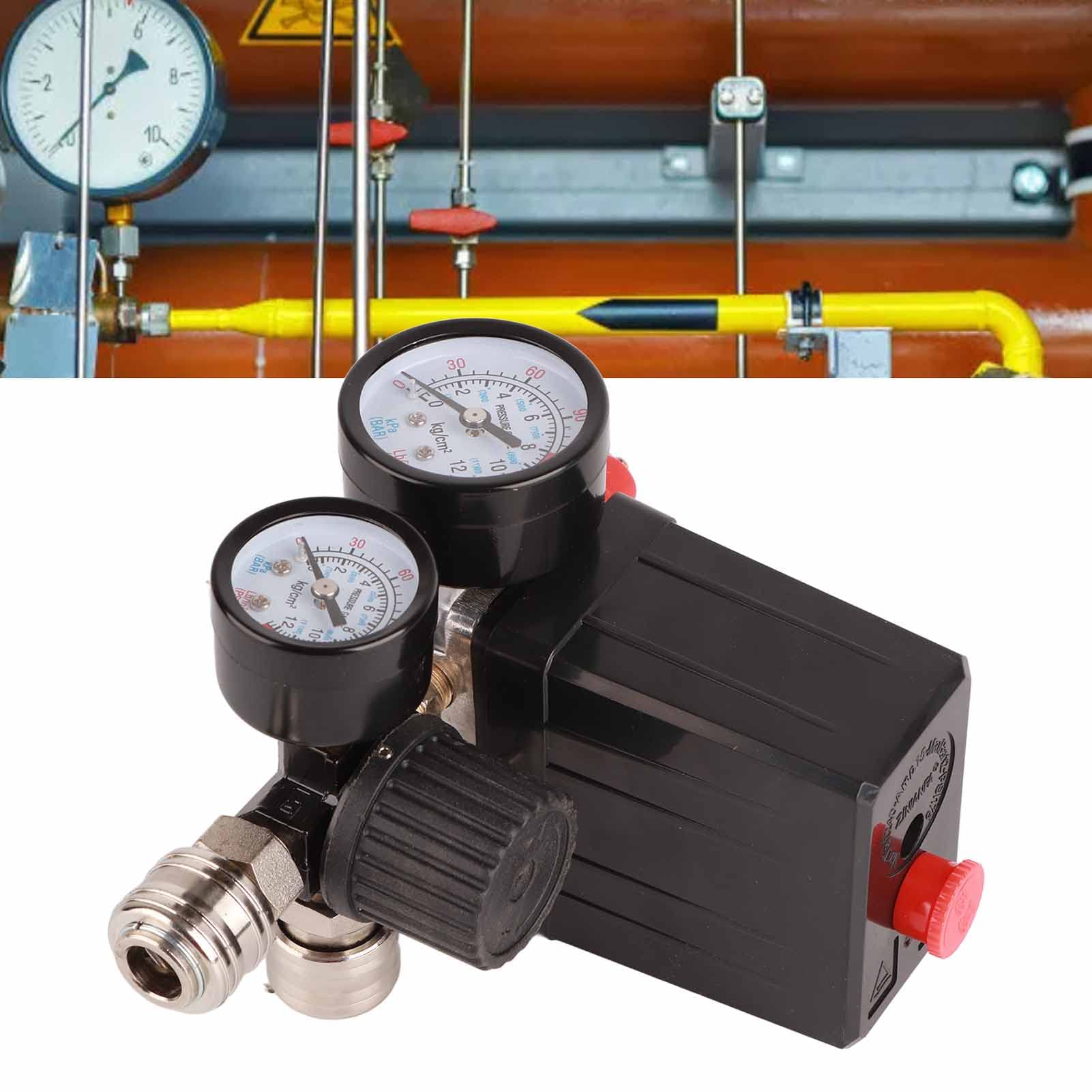 Interruptor de Presión del Compresor de Aire, Válvula de Ducha para Control de Presión Preciso para Bricolaje y Profesional, Regulador de Interruptor de Presión de ABS y