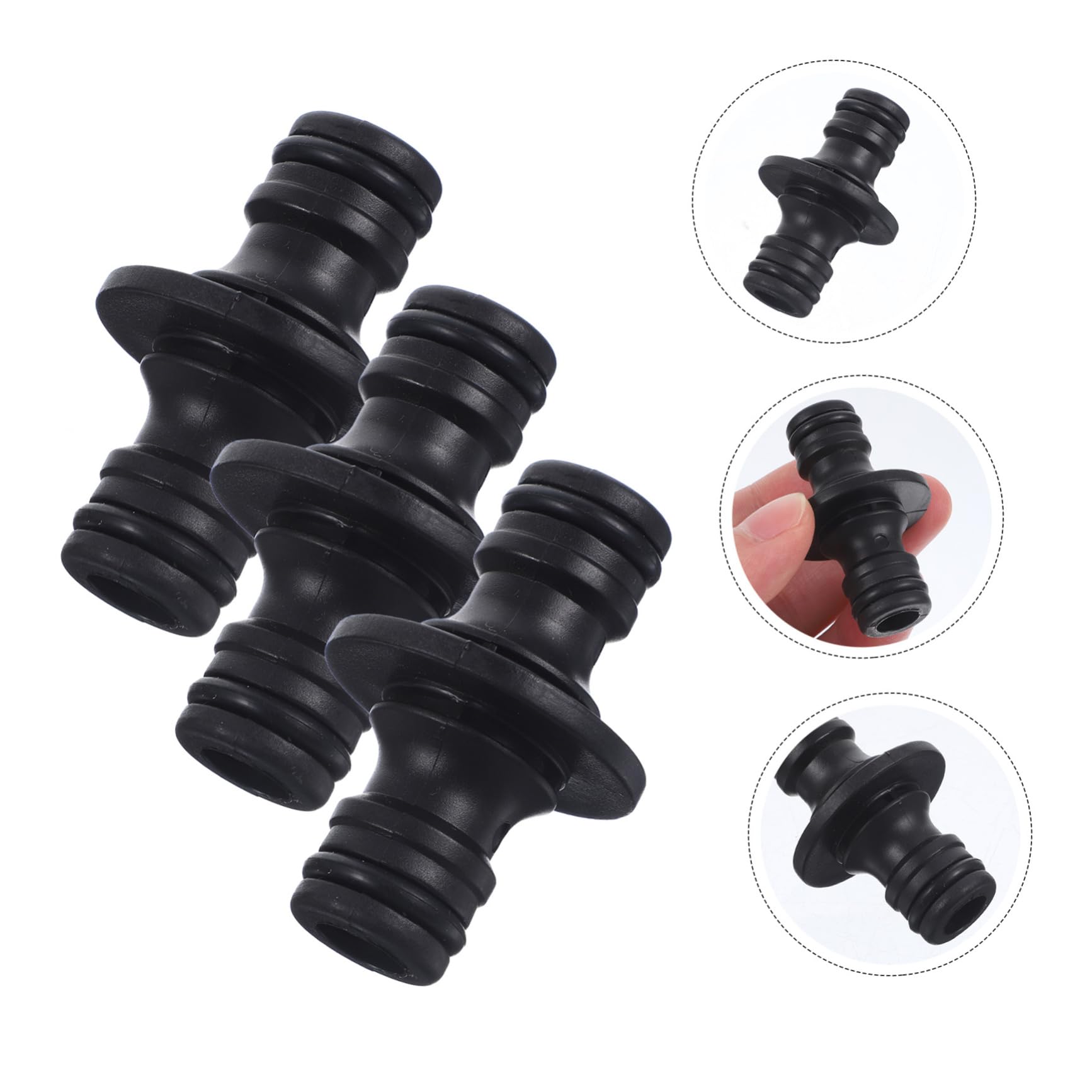 HEMOTON 3 Set Connettori Affidabili Per All'aperto Connettore Irrigazione Tubo Collegare Strumenti Da Giardino Raccordi Per Tubi Plastica Black 25 Pezzi*3