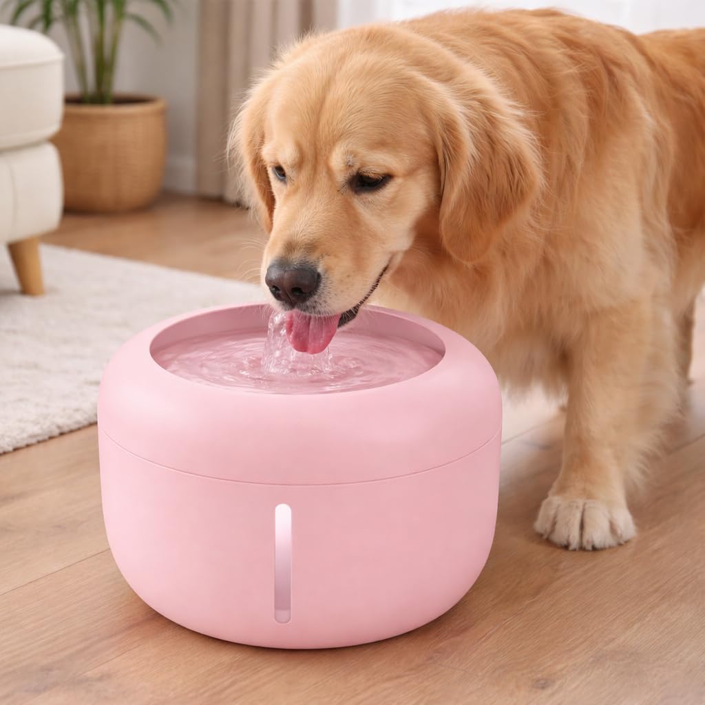 Pet Life ® 'Moda-Pure' Ultra-Quiet Filtered Automatic Dog and Cat Fountain Waterer or Feeder with Automatic Shutoff Feature - Includes Filter