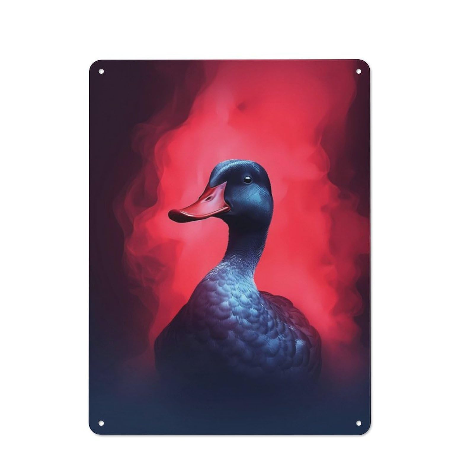 Junmoney Duck Smoke Cafe Metal Sign 40X30cm, Shop Front Style Restaurant Wall Art For Takeaway, Bar, Kitchen Or Counter Area