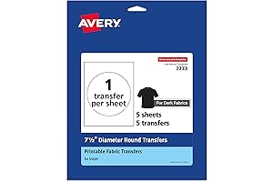 Avery Transfer Paper for T Shirts, Dark Pre Die-Cut Circle Transfers