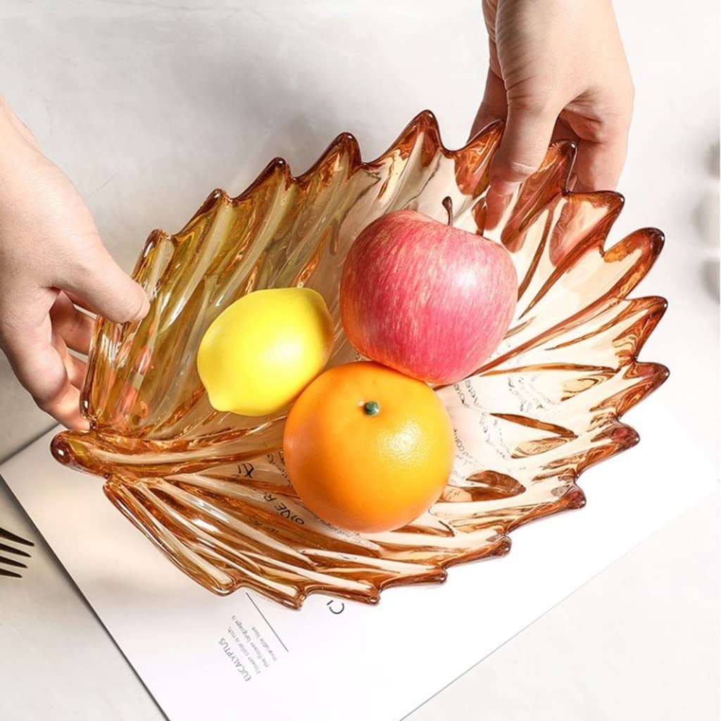 Koszyk Owoce Kreatywny Pióro Fruit Bowl Kryształ Szklany Owocowy Danie, Nowoczesny Domowy Salon Kawa Stolik Ślubny Ozdoby Dekoracja Stołu Kuchni(Gold)