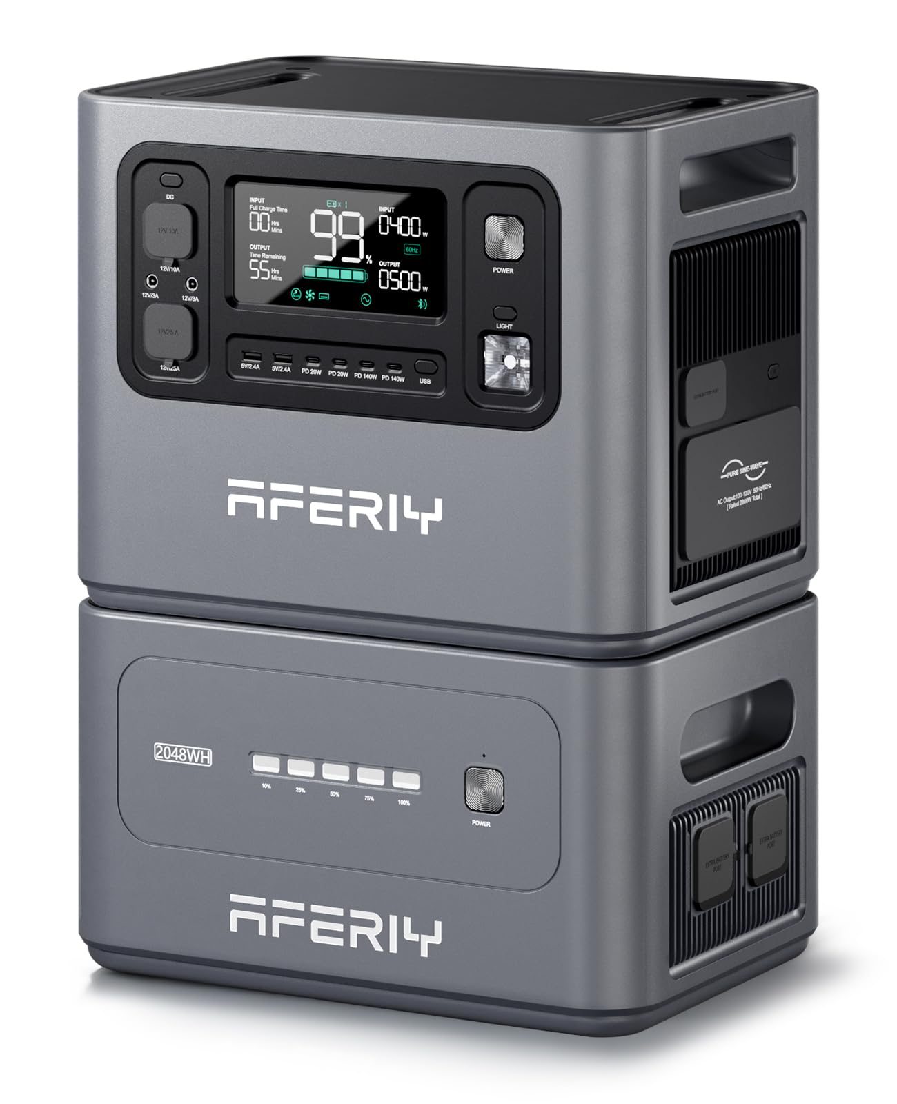 Amazon.co.jp: AFERIY P280 ポータブル電源+ 専用エクストラバッテリー