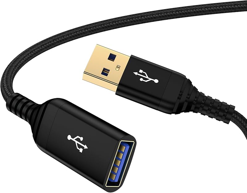 USB Extension Cable 10FT USB Extender USB 3.0 Charger Cord Fast Charging | 10 FT Extra Long Type A Male to Female High Speed Data Transfer for Keyboard Mouse Playstation Printer Camera Flash Drive