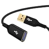 USB Extension Cable,USB Extender Cord,USB 3.0 Extension Cable 6FT USB to USB Cable Male to Female Type A to Type A Cord High Data Transfer for Webcam,USB Keyboard,Flash Drive,Hard Drive,Printer,Mouse