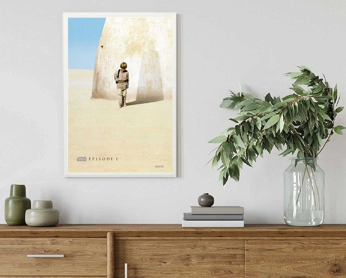 Amazon.co.jp: 【フレーム付-白-】 映画ポスター スターウォーズ