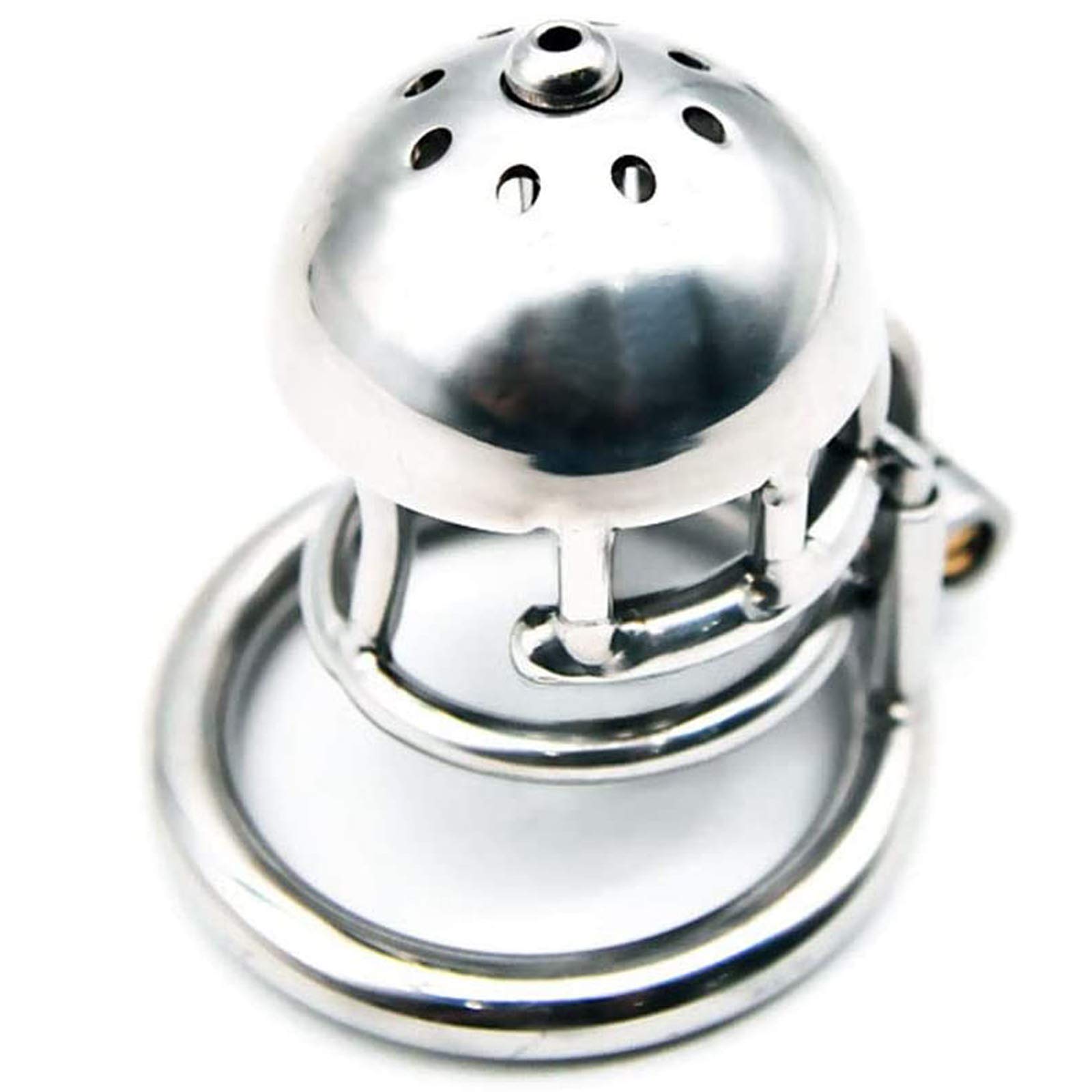 Dispositif de chasteté pour Homme, Cage pénienne, Ceinture de chasteté, Dispositif de Contention en Acier Inoxydable,40mm/ 1.5in Diameter 8