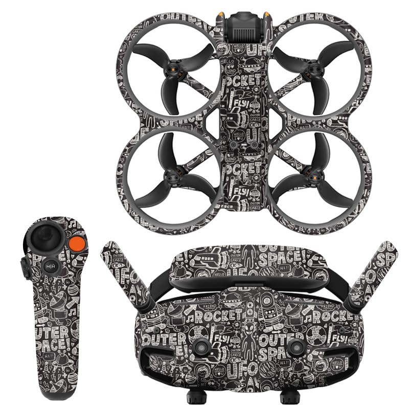 BeisDirect Cool Sticker for DJI Avata 2, PVC Skin Decorative Stickers Set for DJI Avata 2 Drone + RC Motion 3 + Goggles 3 Glasses Sticker Decal Set Protector Skin Sticker Accessories (5)