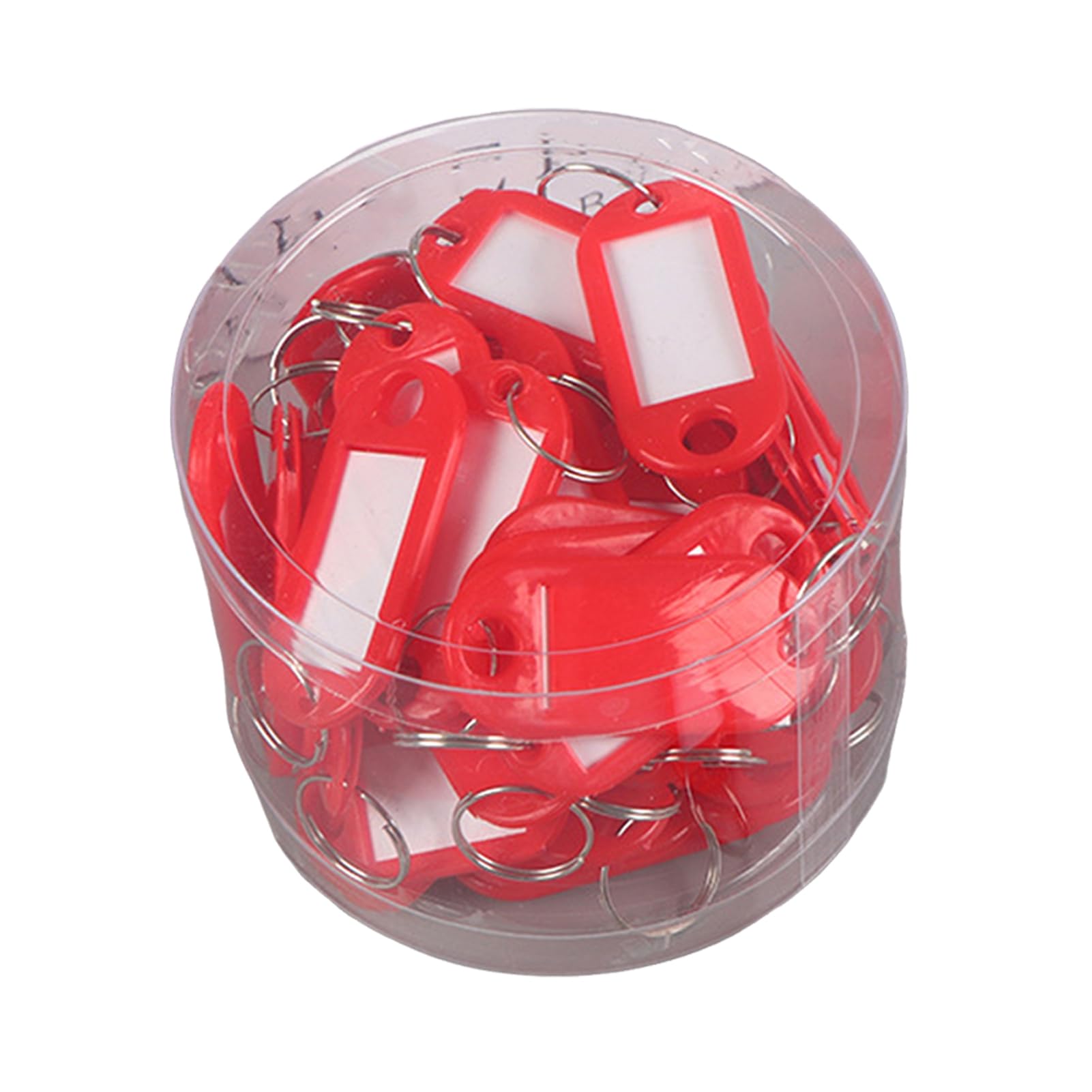 matumou 50Pcs Keyring Tags Plastic Key Fobs ID Tags with Split Keyring Insert Key Tags Writing Keychain Organizer