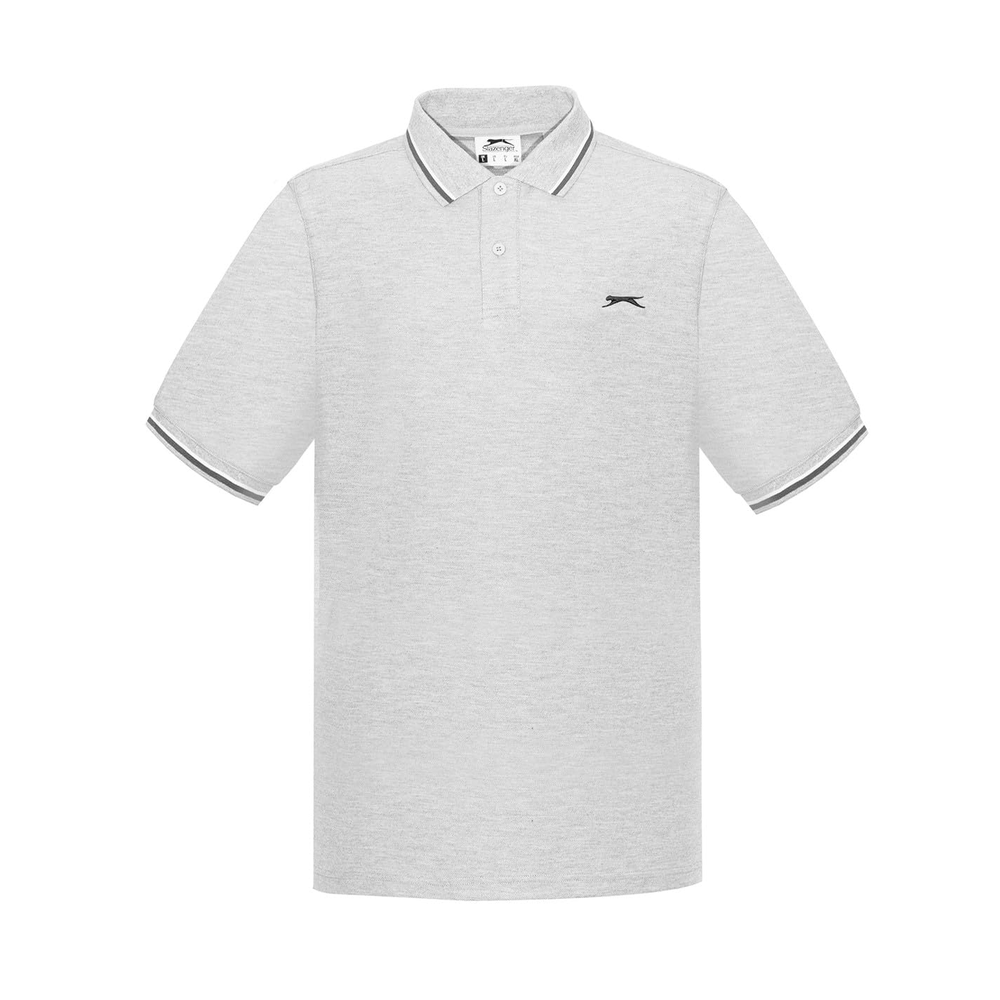 Slazenger Mens Tipped Polo Shirt Grey (Grey Marl) 4XL