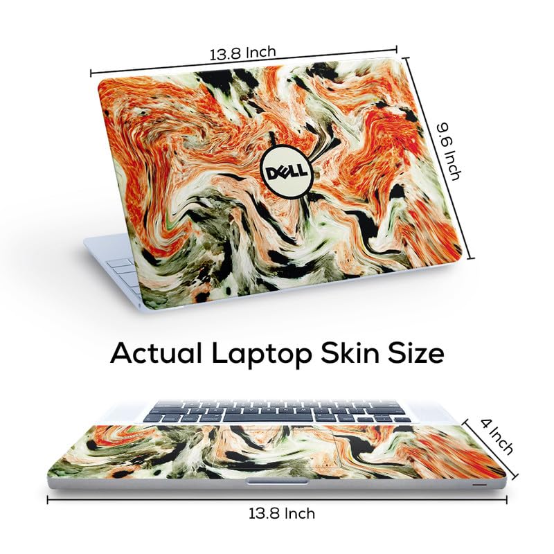 Image of Galaxsia DL228 Top+Wrist Pad Vinyl Laptop Skin /Sticker /Cover for 14 Inches Laptops Laminated-Removable-HD Quality Compatible for Dell (13.8x9.6 Inches)