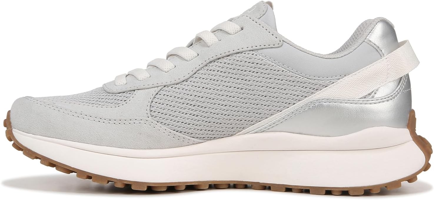 Ryka Womens Jog On Lace Up Sneaker Silver 9.5 W