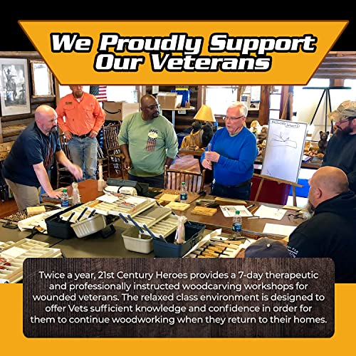 Schaaf Tools Hand-Sharpened Wood Carving Tools Set of 12 Chisels and Gouges with Canvas Case, Razor Sharp CR-V 60 Steel Wood Carving Chisel Set for Beginners - Image 7