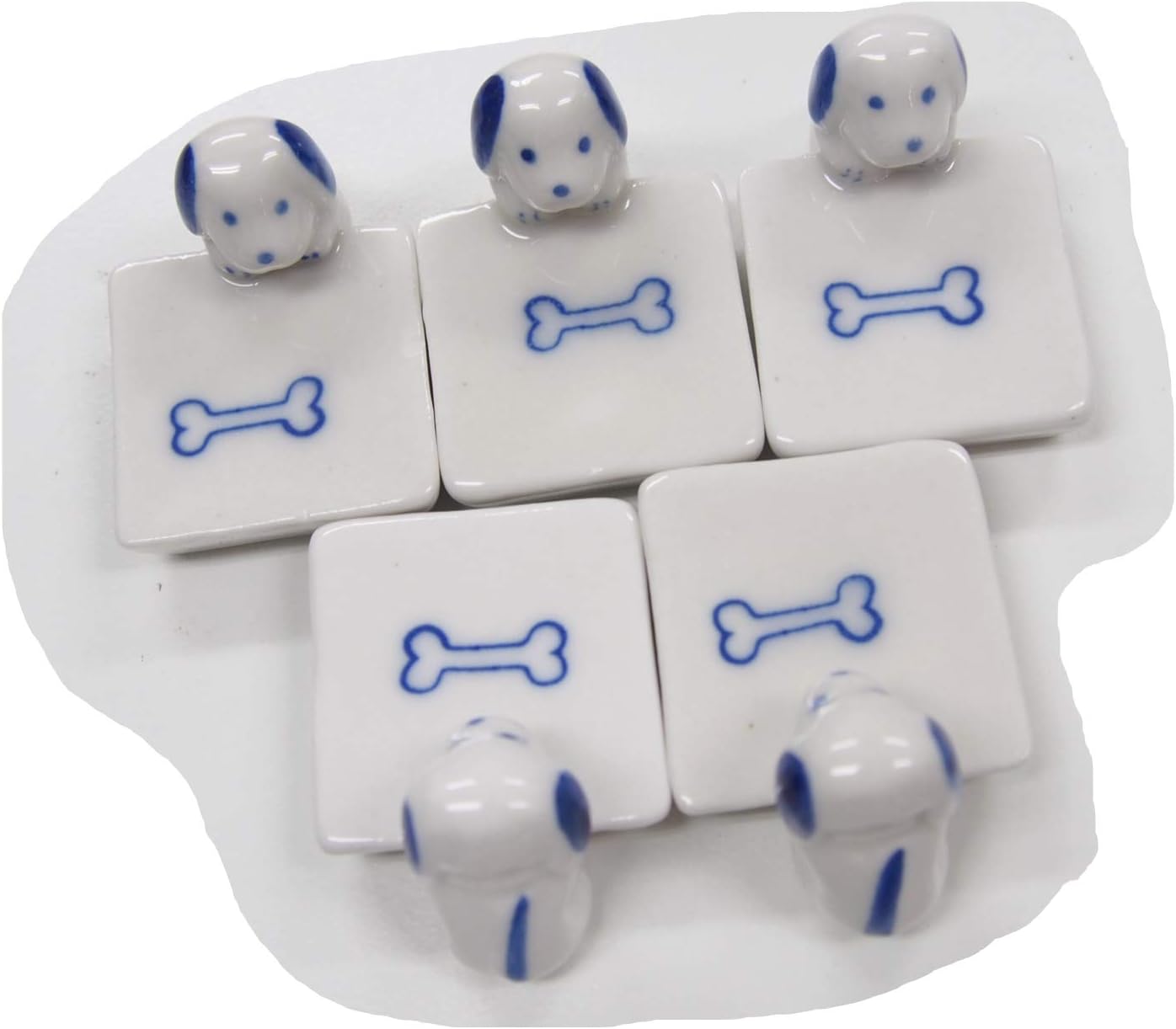 5 pieces dog stare chopstick rest bone (japan import)