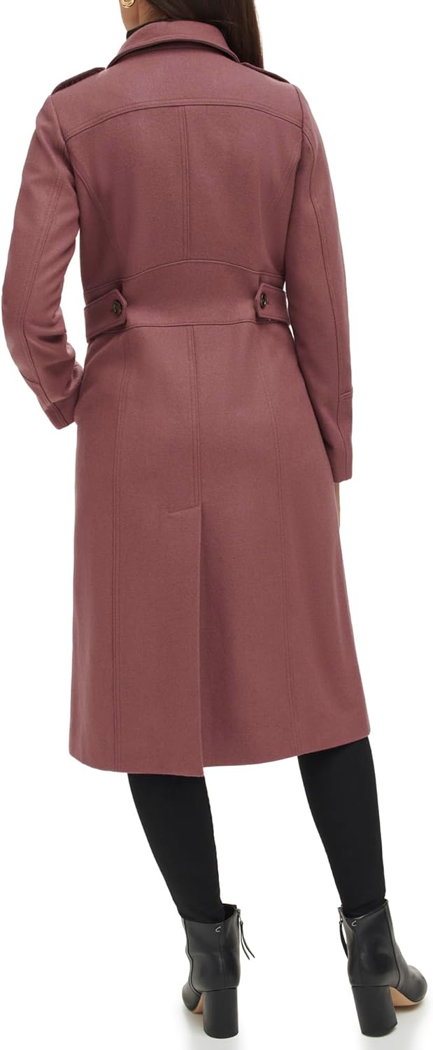 Kenneth Cole Women's Belted Wool Blend Military Coat - Image 3