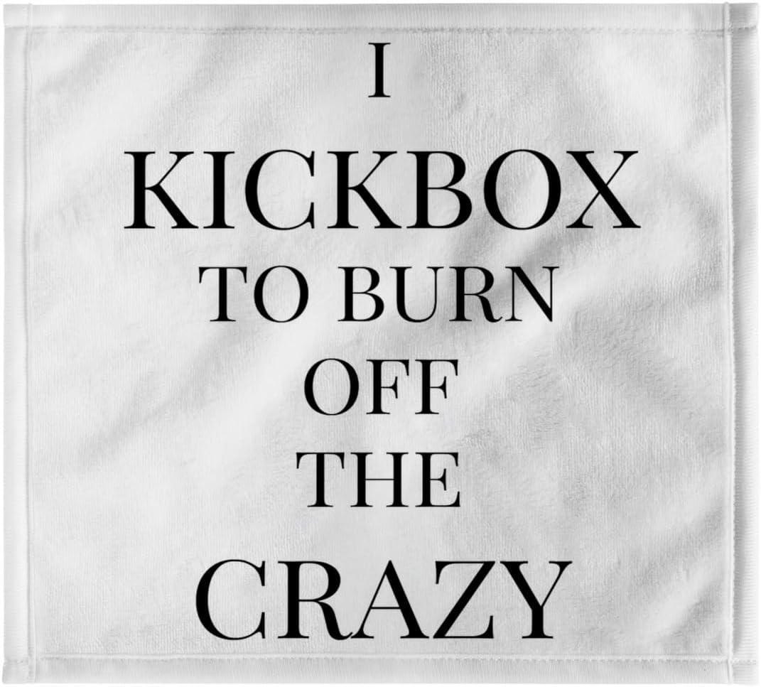 3dRose I Kickbox to Burn Off the Crazy 22x30 Bath Hand Pool Towel