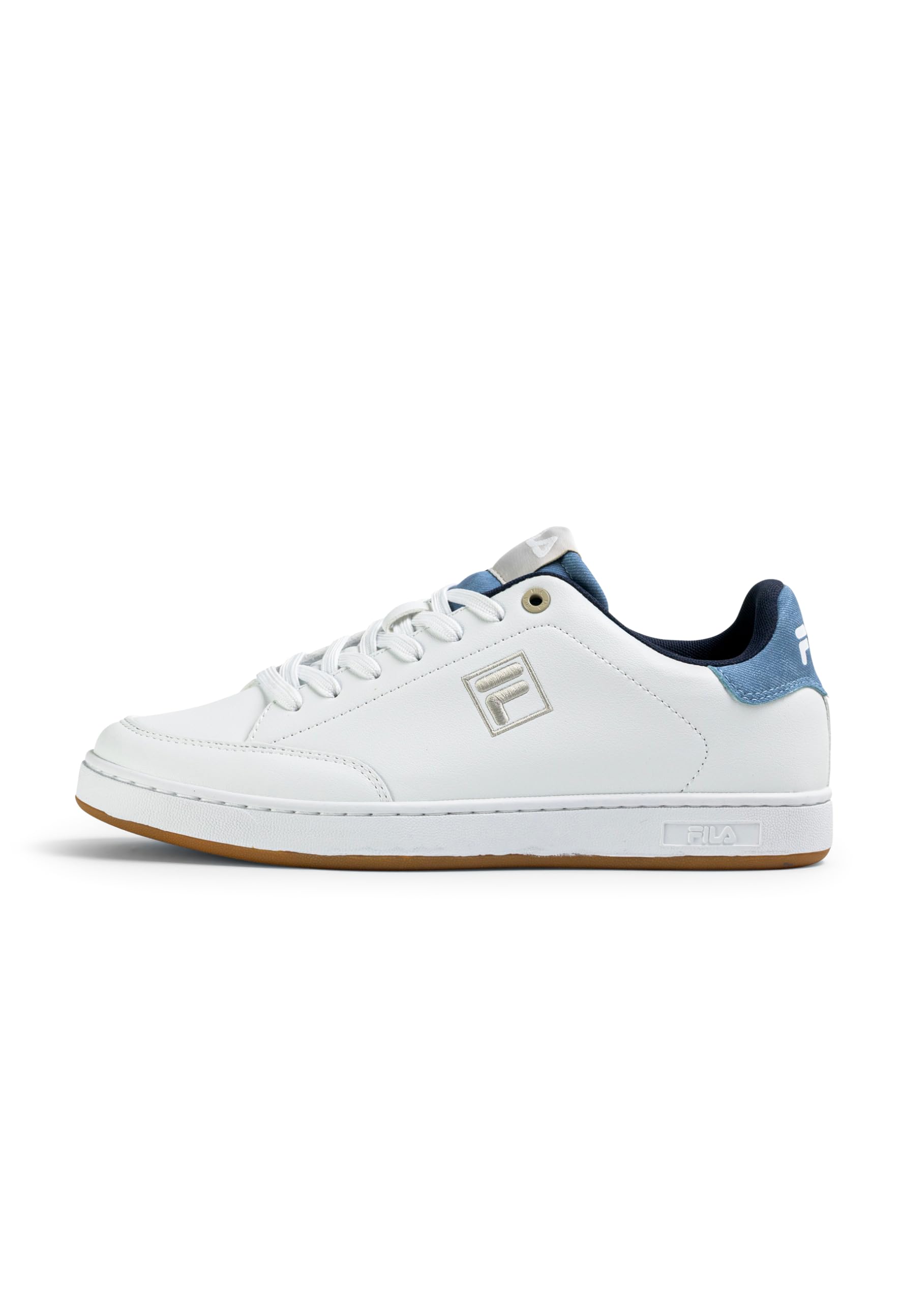 FILA Men's Courtbay F Trainers, White-Grey, Violet Navy, 40 EU, White Gray Violet Fila Navy, 6.5 UK