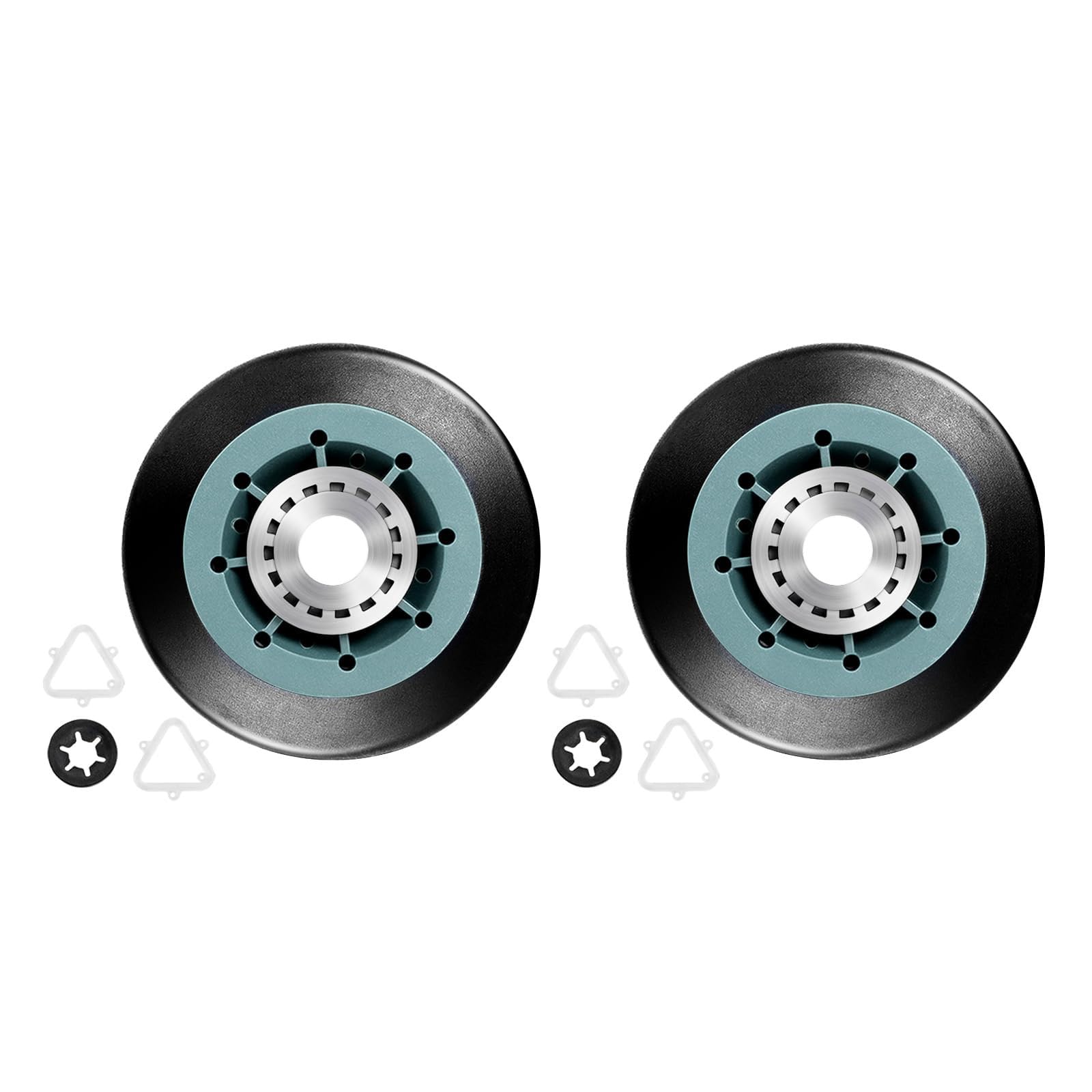 TFAOYS Of 2 Rubber and Polymer Dryer Rollers Replacement Set Suitable for Long Lasting Use and Quiet Operations Dryer Roller Replacement